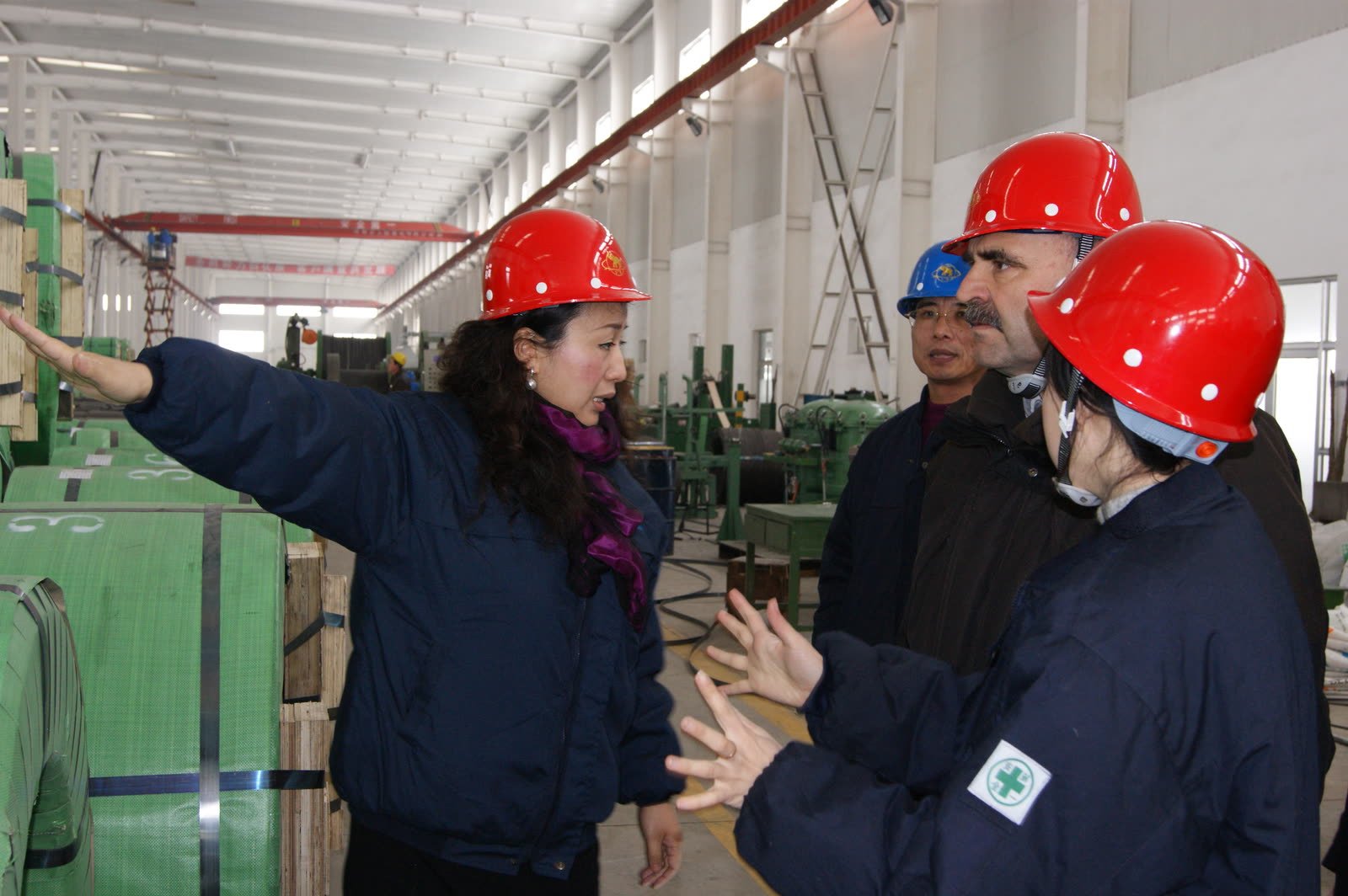 Global Overseas engineers inspecting strand on the production line before packing